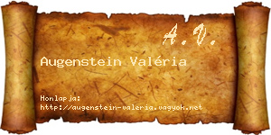 Augenstein Valéria névjegykártya